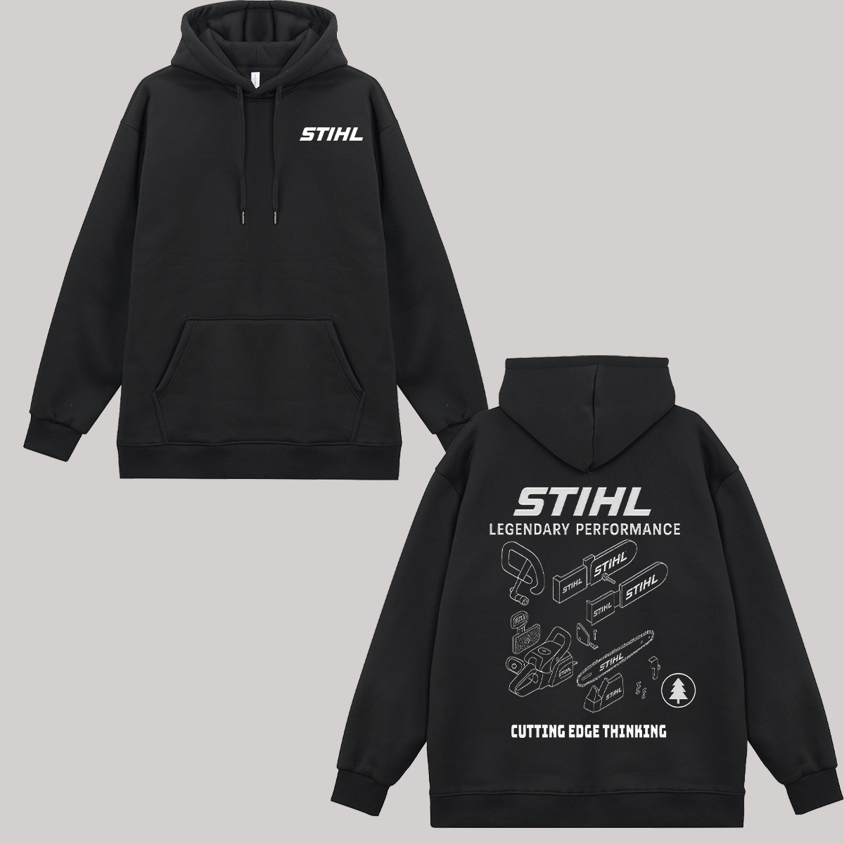 Stihl Chainsaws Printed Fleece-lined Unisex Hoodie Image - 1