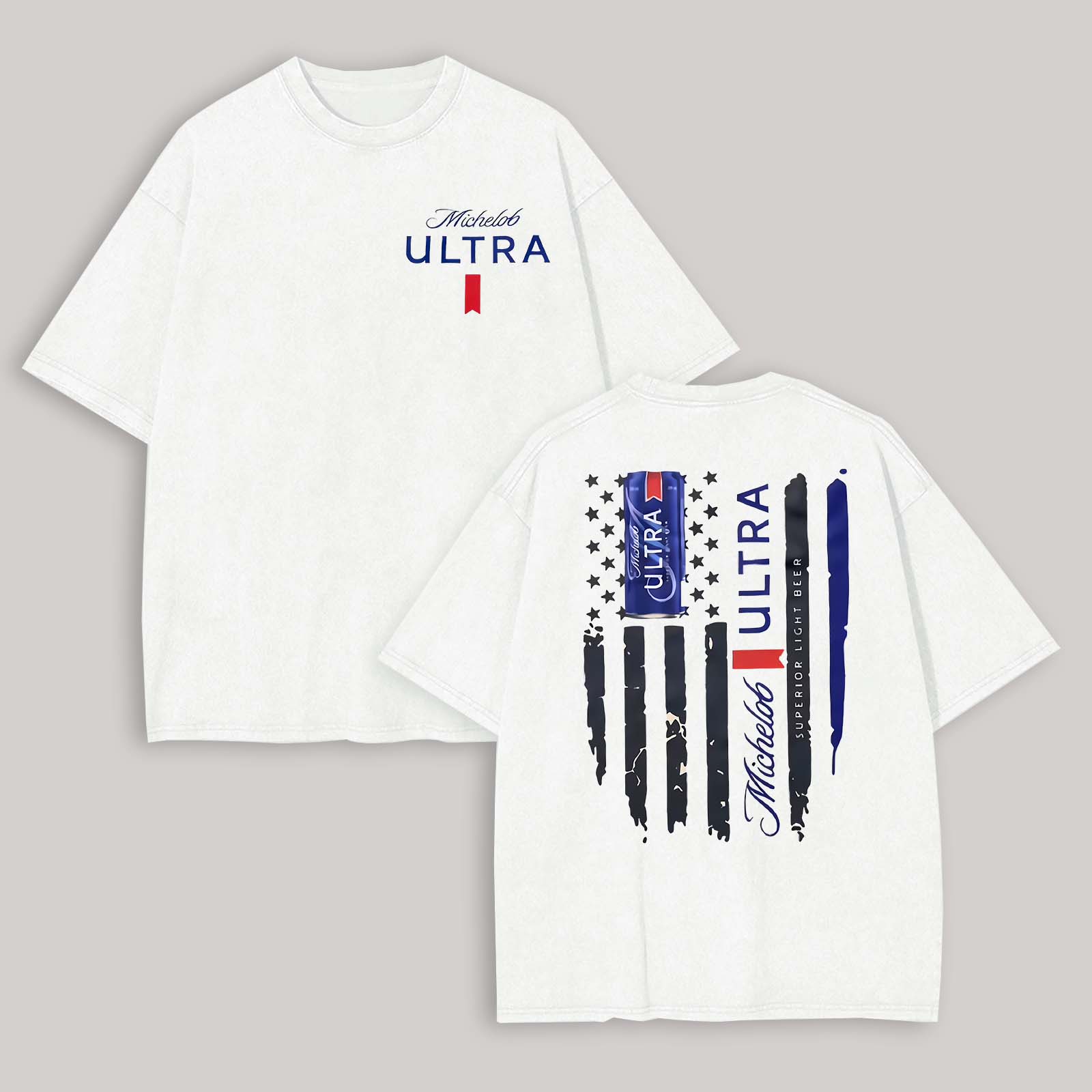 Michelob Ultra Printed Oversized Unisex T-shirt Image - 2