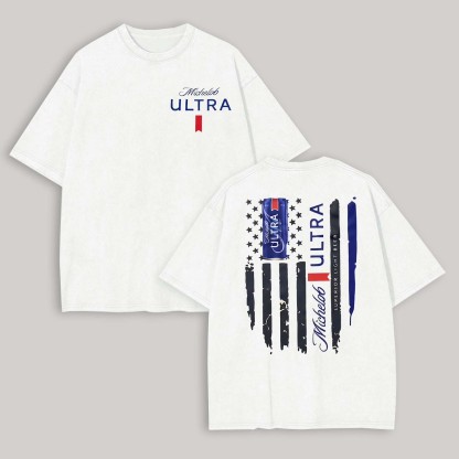 Michelob Ultra Printed Oversized Unisex T-shirt Image - 2