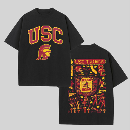 USC Trojans Printed Oversized Unisex T-shirts Image - 2