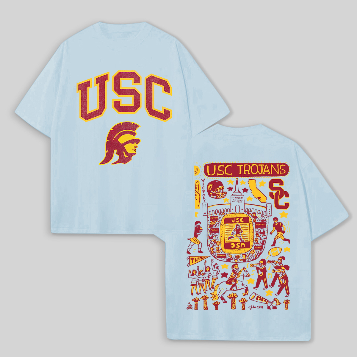 USC Trojans Printed Oversized Unisex T-shirts Image - 7