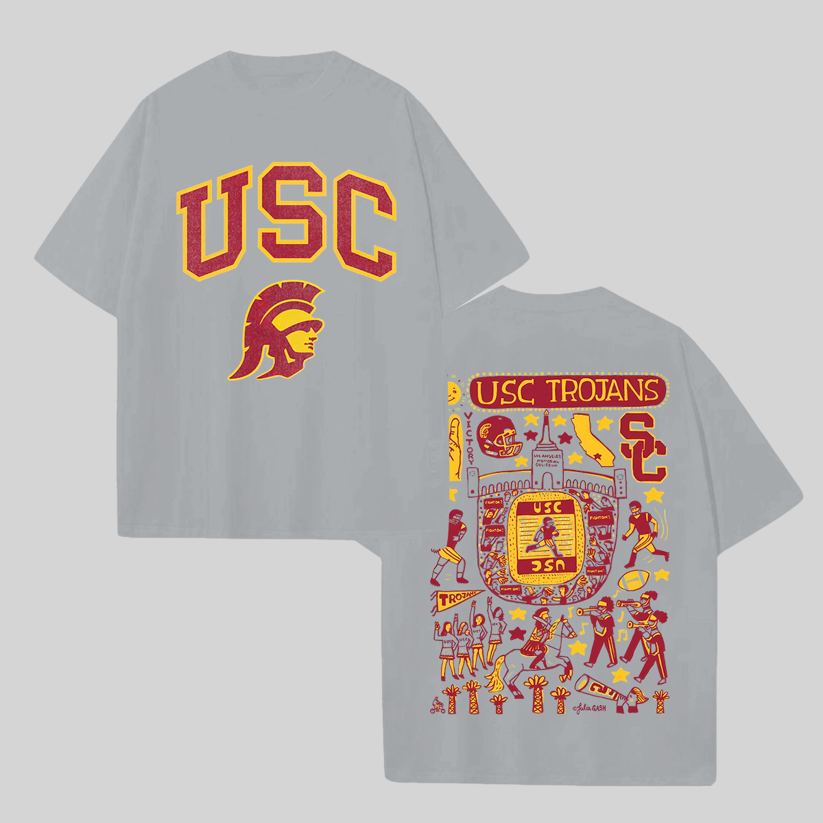 USC Trojans Printed Oversized Unisex T-shirts Image - 4