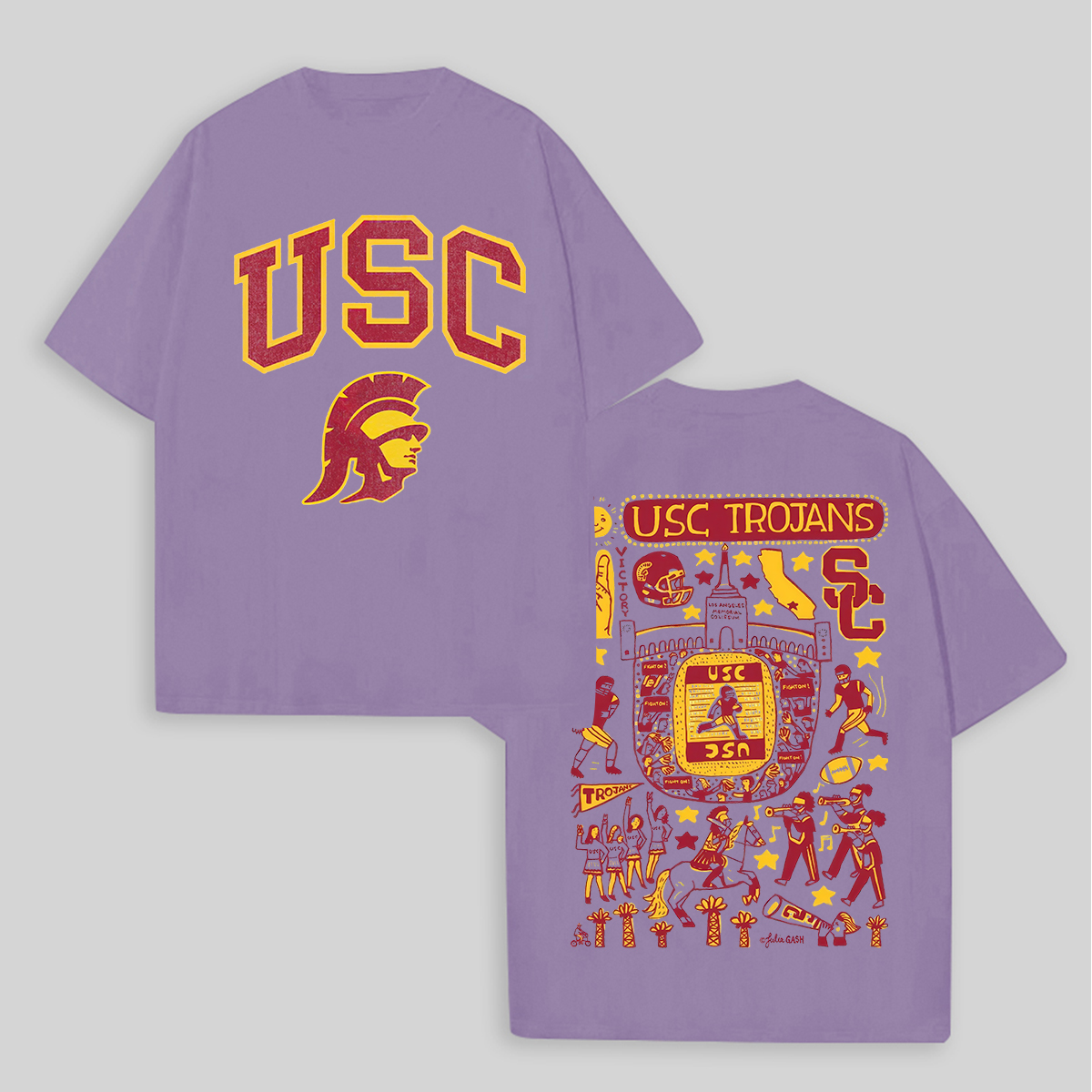 USC Trojans Printed Oversized Unisex T-shirts Image - 11