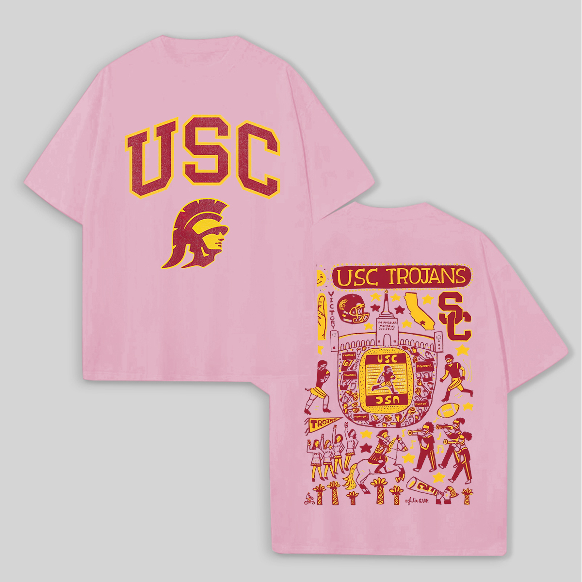 USC Trojans Printed Oversized Unisex T-shirts Image - 10