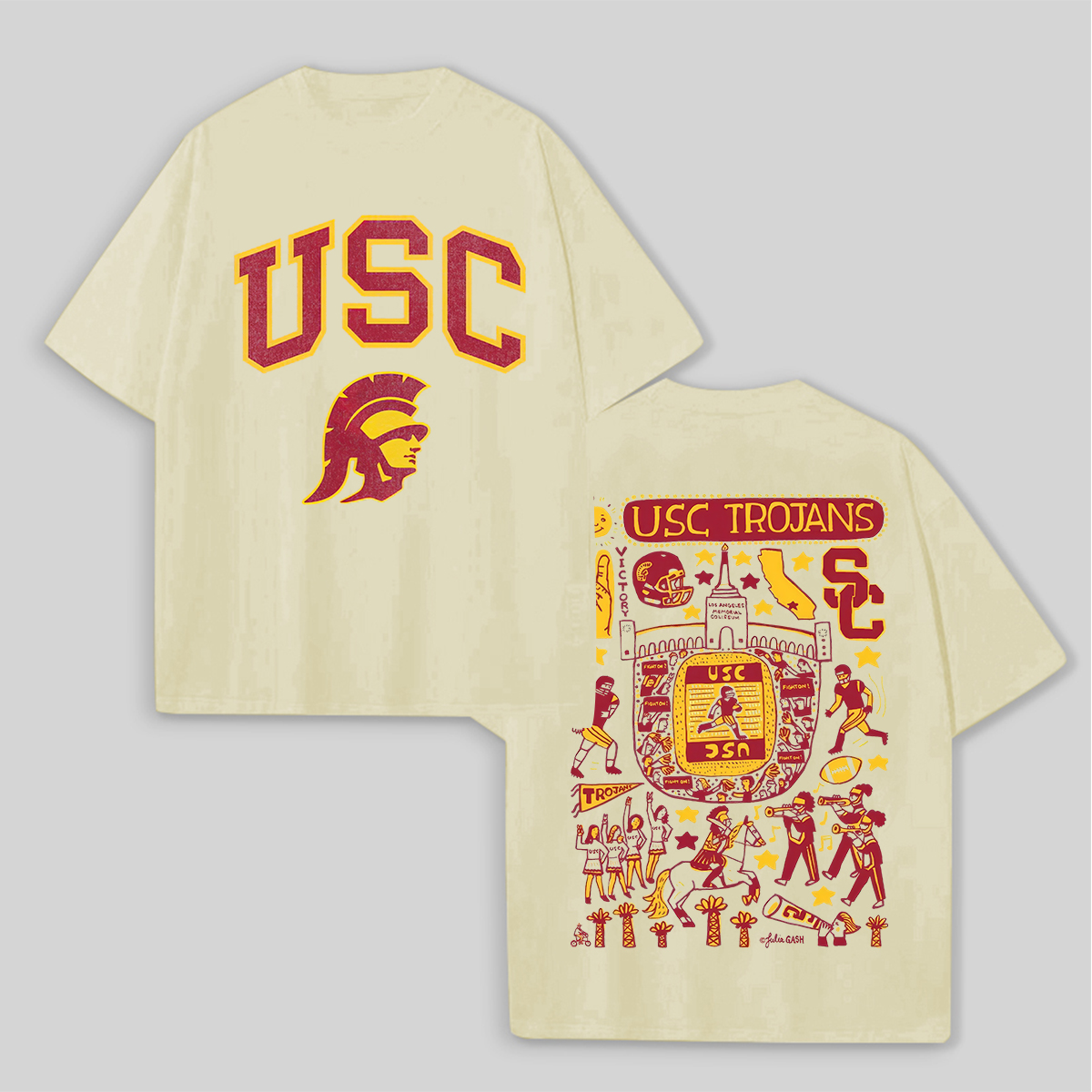 USC Trojans Printed Oversized Unisex T-shirts Image - 9