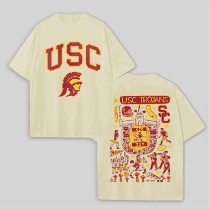 USC Trojans Printed Oversized Unisex T-shirts Image - 9