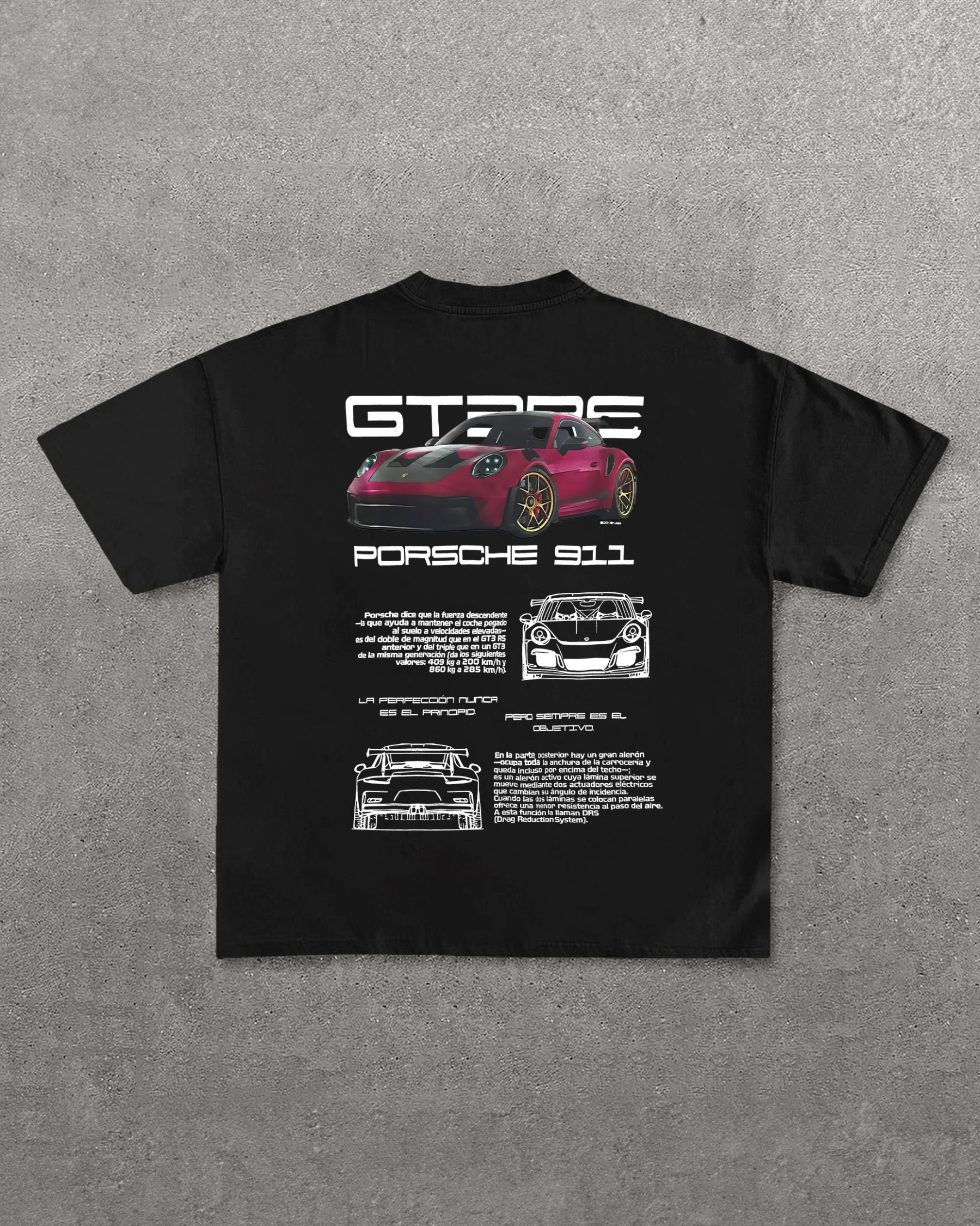 Porsche 911 GT3 RS Printed Oversized Unisex T-shirts Image - 3