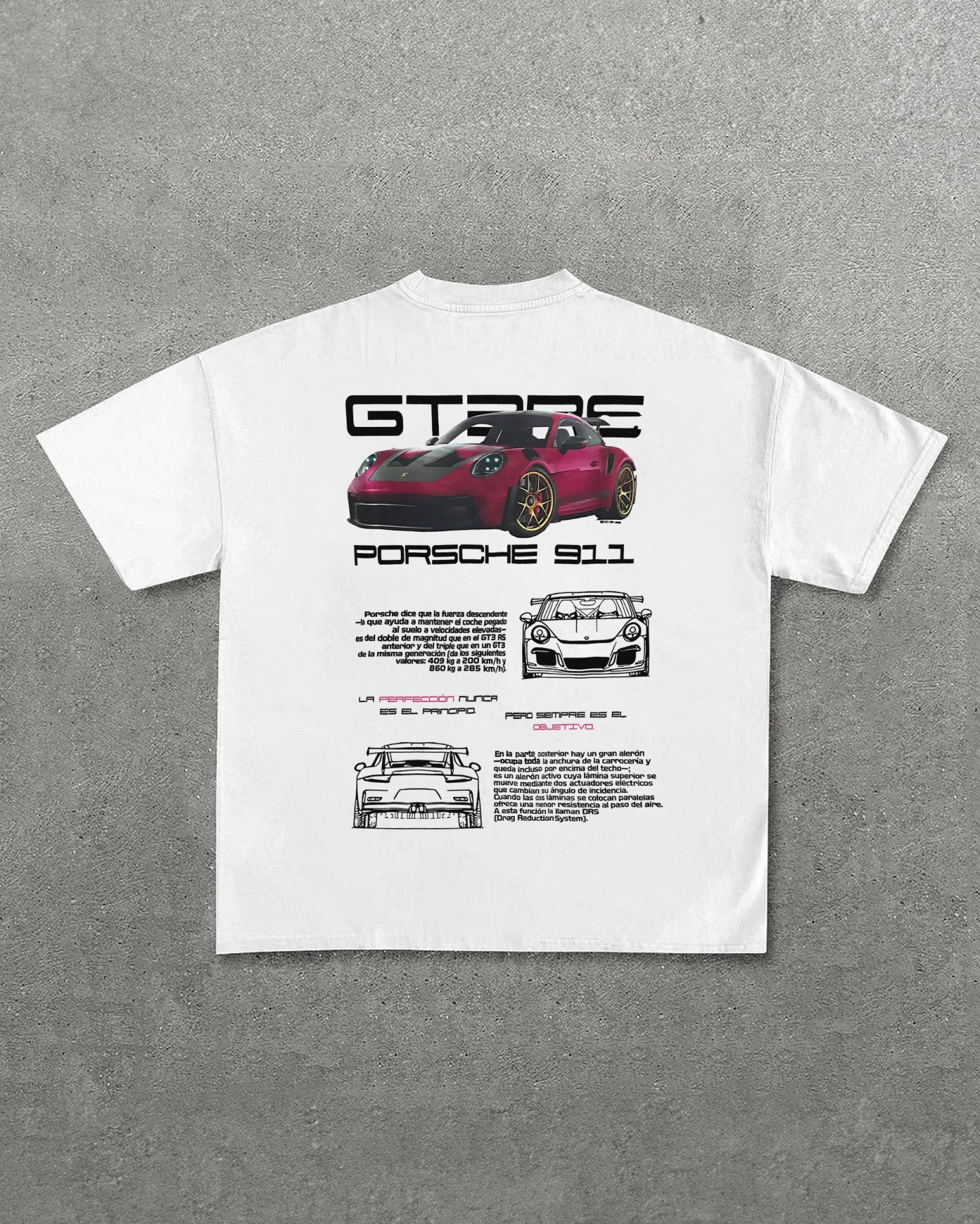 Porsche 911 GT3 RS Printed Oversized Unisex T-shirts Image - 1