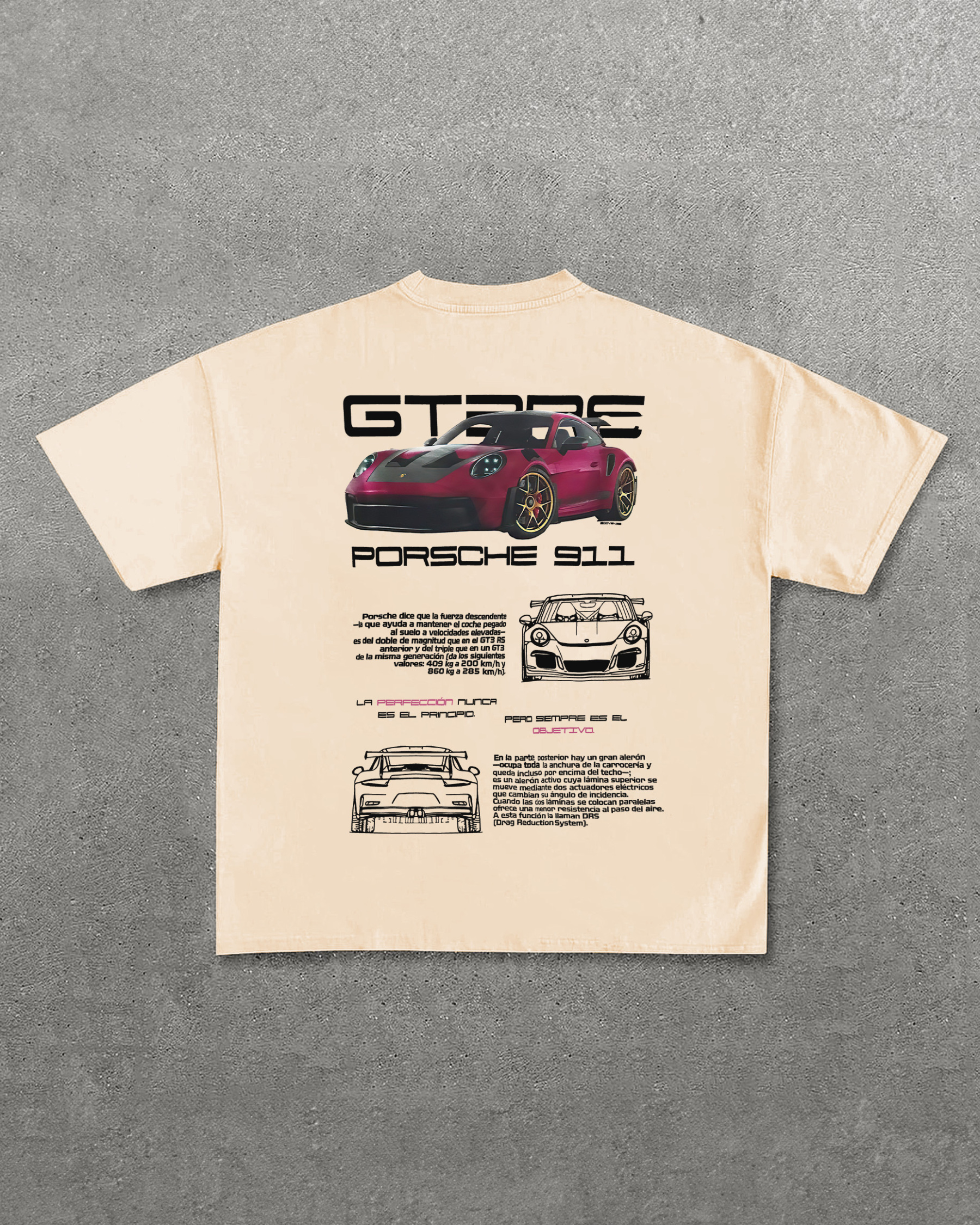 Porsche 911 GT3 RS Printed Oversized Unisex T-shirts Image - 5