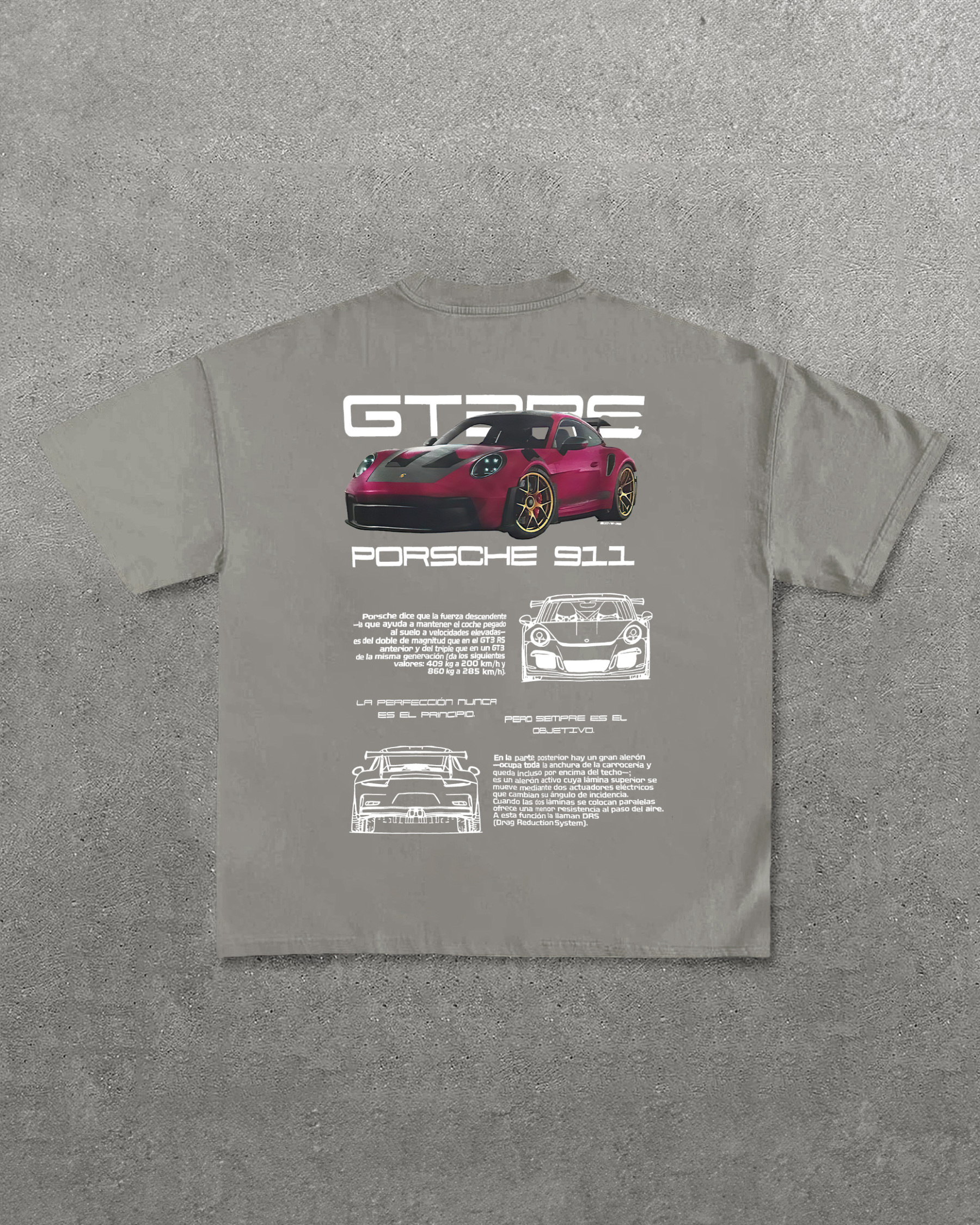 Porsche 911 GT3 RS Printed Oversized Unisex T-shirts Image - 11