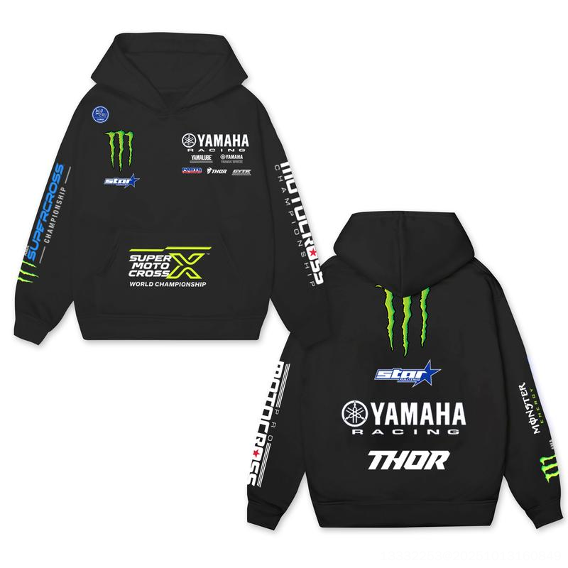 Yamaha Racing Printed Fleece-lined Unisex Hoodie Image - 1