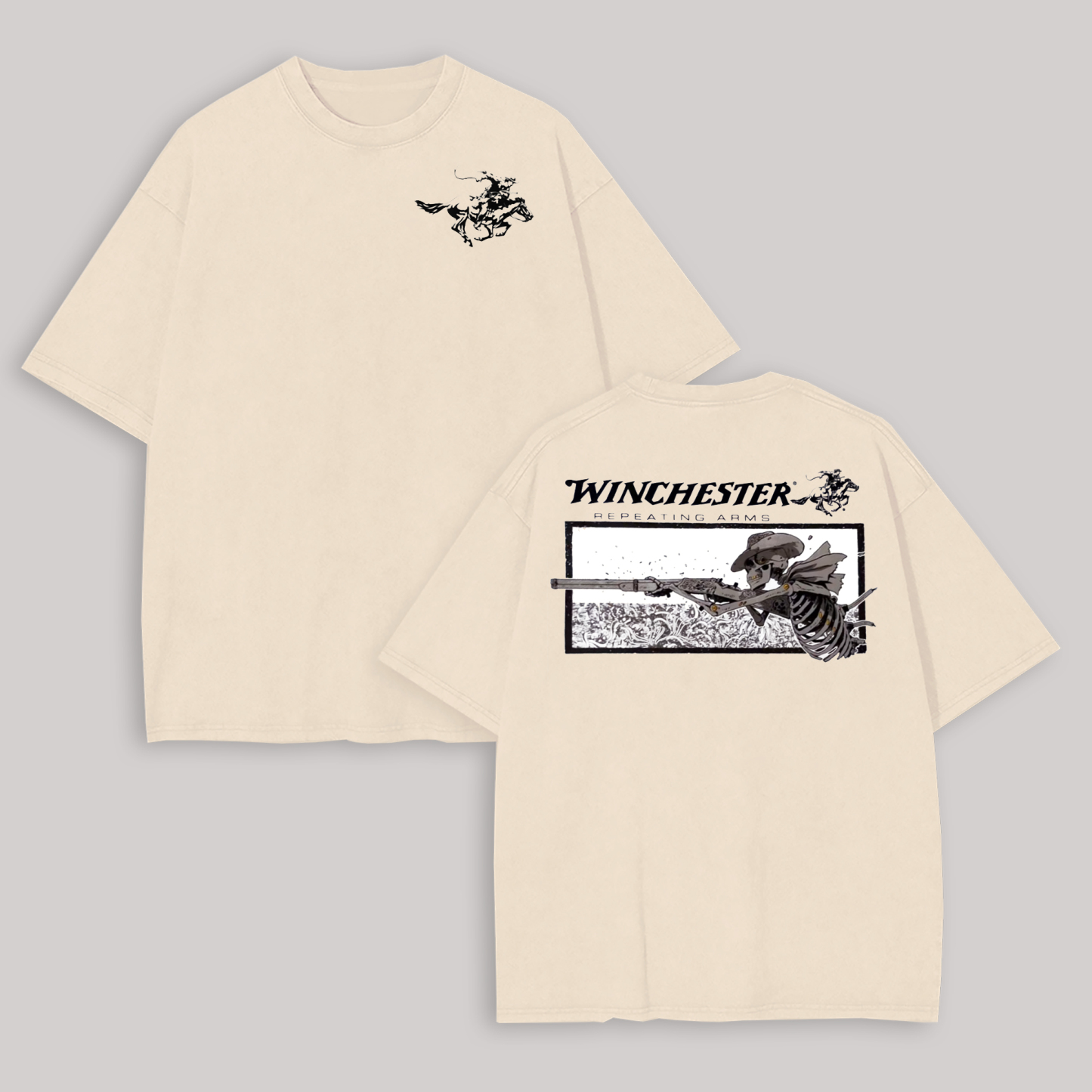 Winchester Repeating Arms Printed Oversized Unisex T-shirt Image - 5