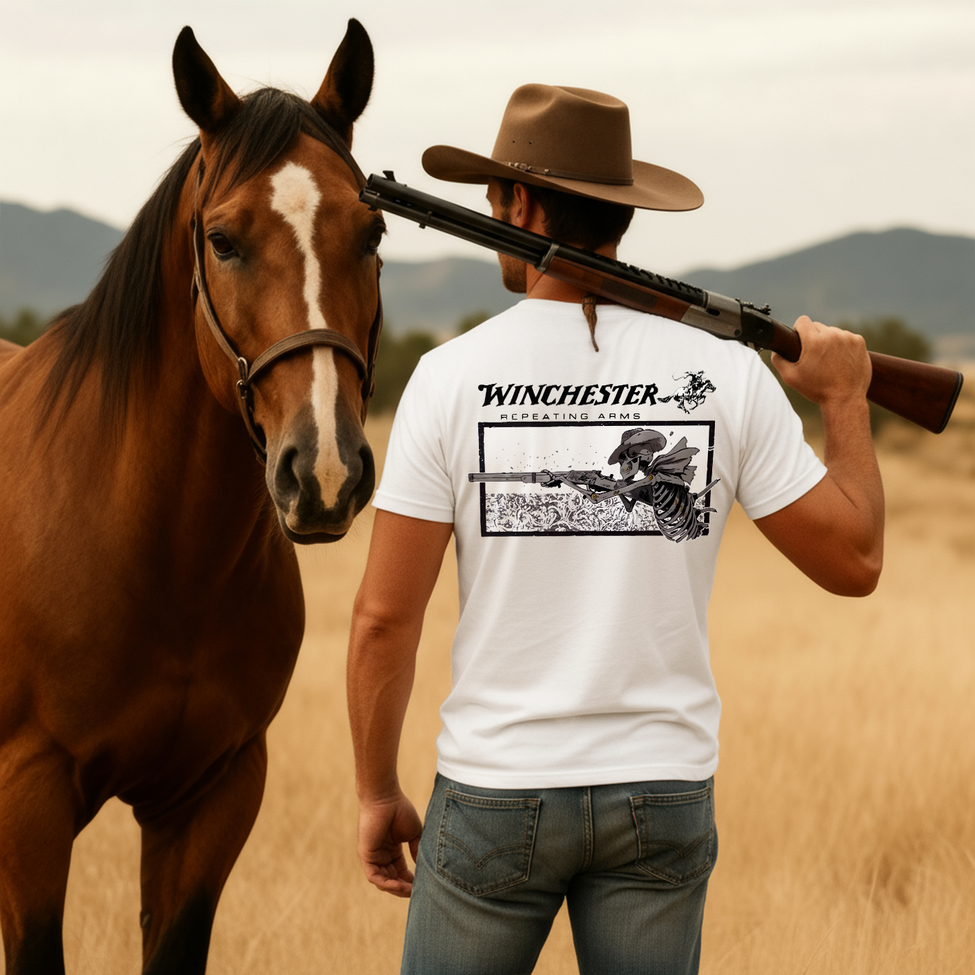 Winchester Repeating Arms Printed Oversized Unisex T-shirt Image - 1