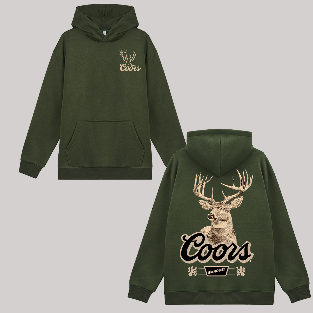 Coors Banquet Printed Fleece-lined Unisex Hoodie Image - 10