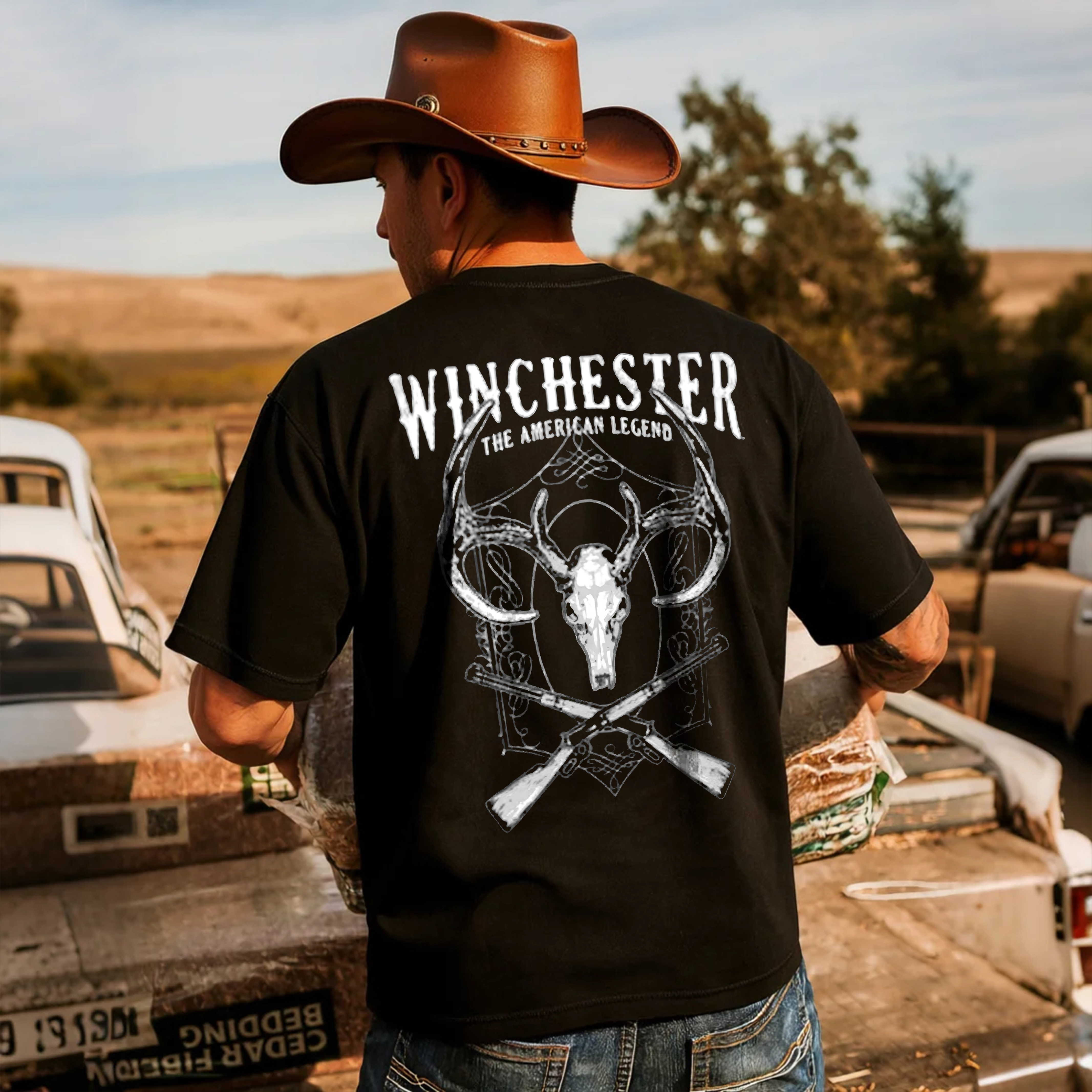 Winchester The American Legend Printed Oversized Unisex T-shirt Image - 1