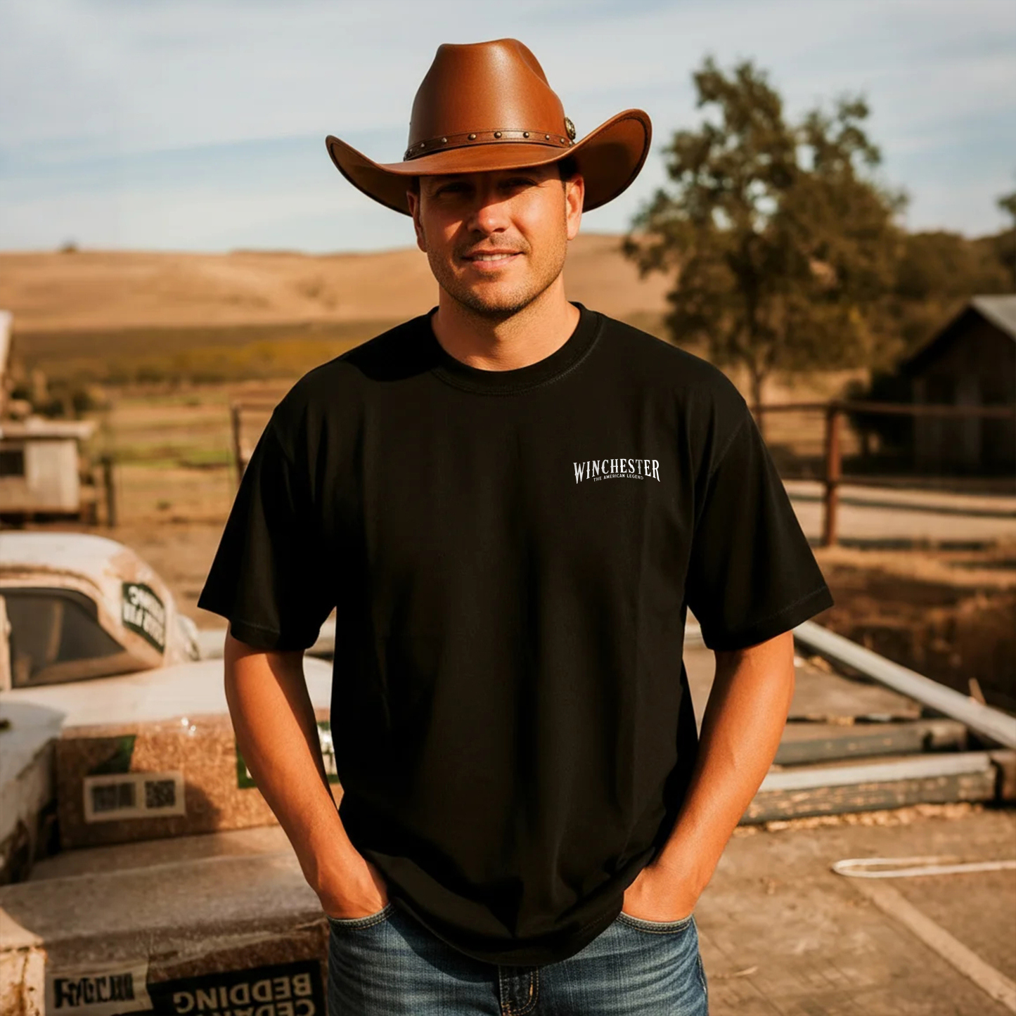 Winchester The American Legend Printed Oversized Unisex T-shirt Image - 2