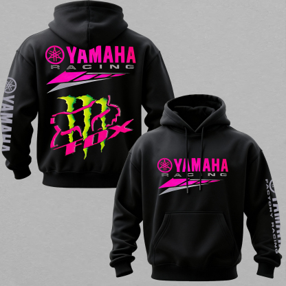 Yamaha Racing Printed Fleece-lined Unisex Hoodie Image - 1