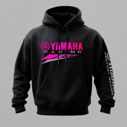 Yamaha Racing Printed Fleece-lined Unisex Hoodie Image - 2