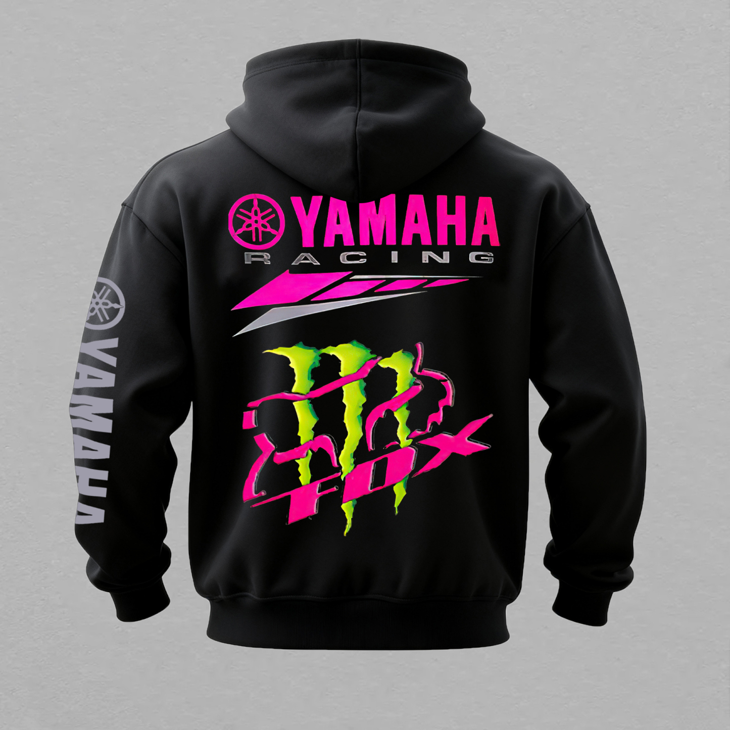 Yamaha Racing Printed Fleece-lined Unisex Hoodie Image - 3