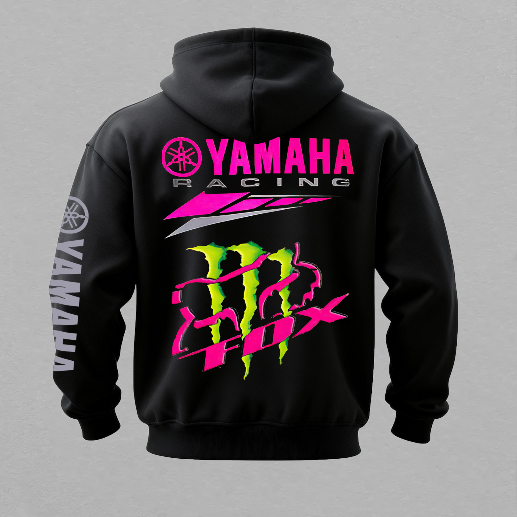 Yamaha Racing Printed Fleece-lined Unisex Hoodie Image - 3