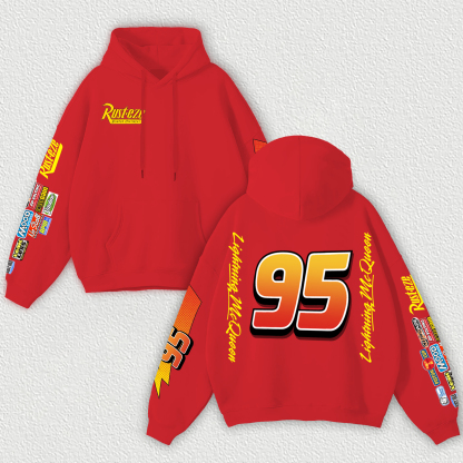 Lightning McQueen 95 Printed Fleece-lined Unisex Hoodie Image - 1