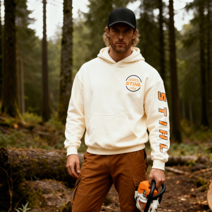 Stihl Chainsaws Printed Fleece-lined Unisex Hoodie Image - 4