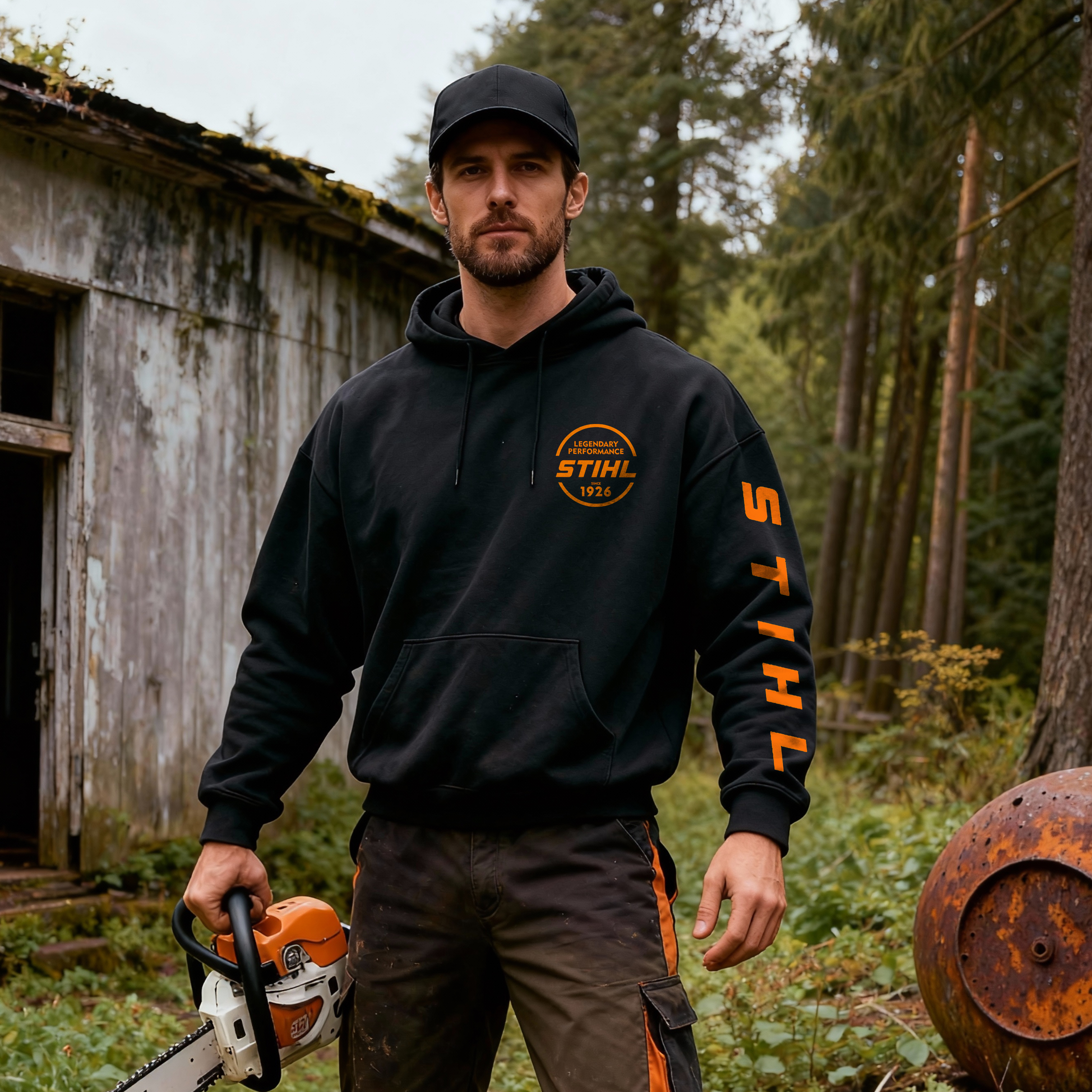 Stihl In Sawdust We Trust Printed Fleece-lined Unisex Hoodie Image - 4