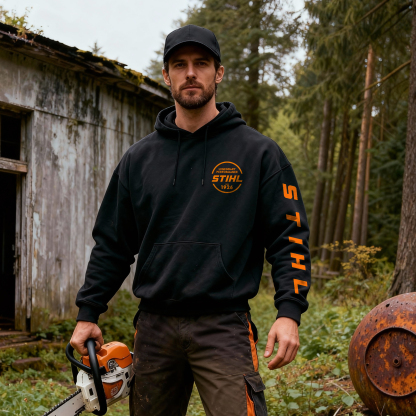 Stihl In Sawdust We Trust Printed Fleece-lined Unisex Hoodie Image - 4