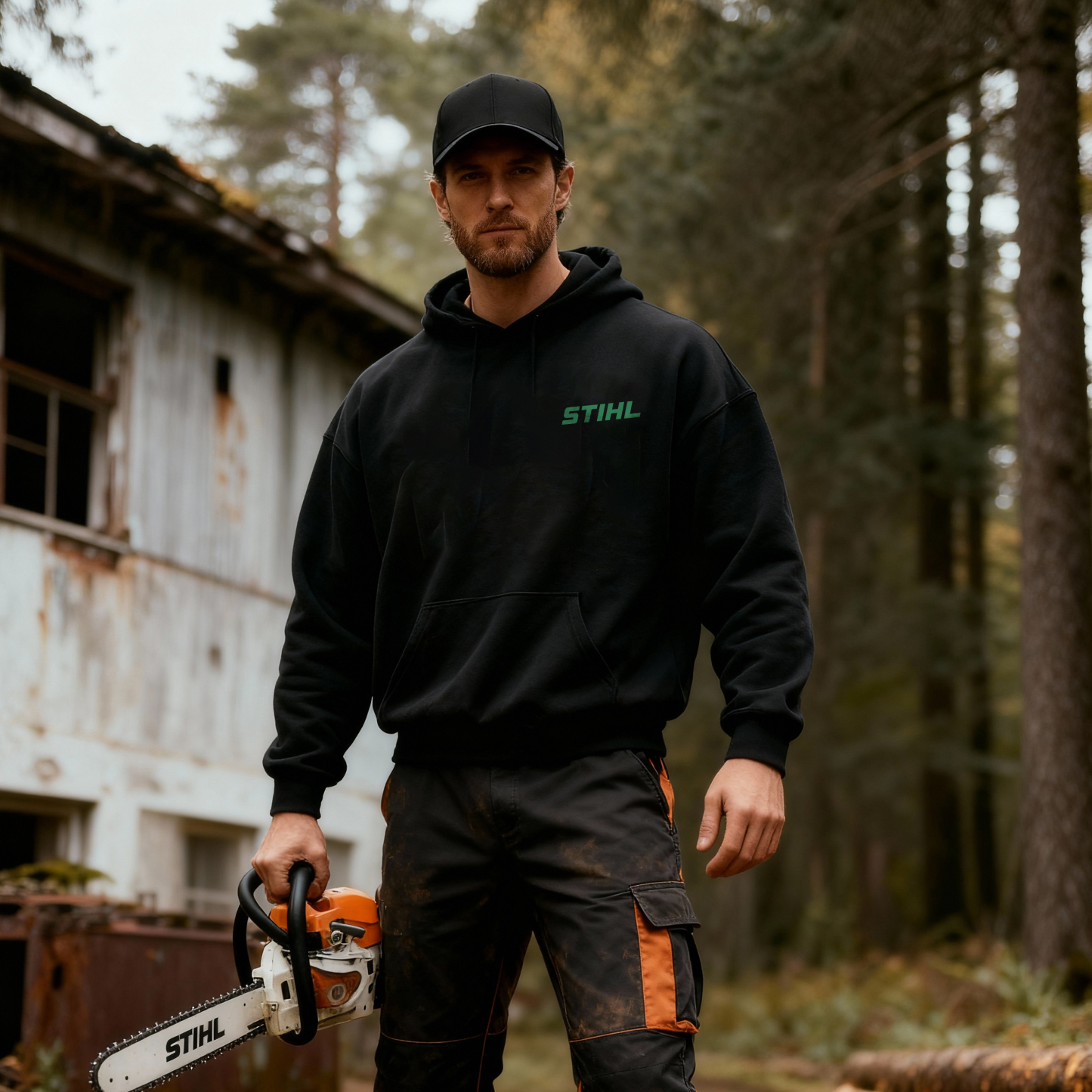 Stihl My Money Grows On Trees Printed Fleece-lined Unisex Hoodie Image - 4