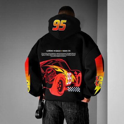 Lightning McQueen Printed Fleece-lined Unisex Hoodie Image - 1