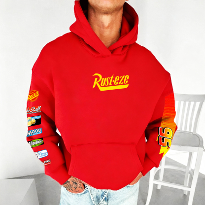 Lightning McQueen Printed Fleece-lined Unisex Hoodie Image - 2
