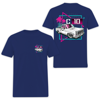 Chevrolet C10 Pickup Truck Printed Men's T-Shirt Image - 4