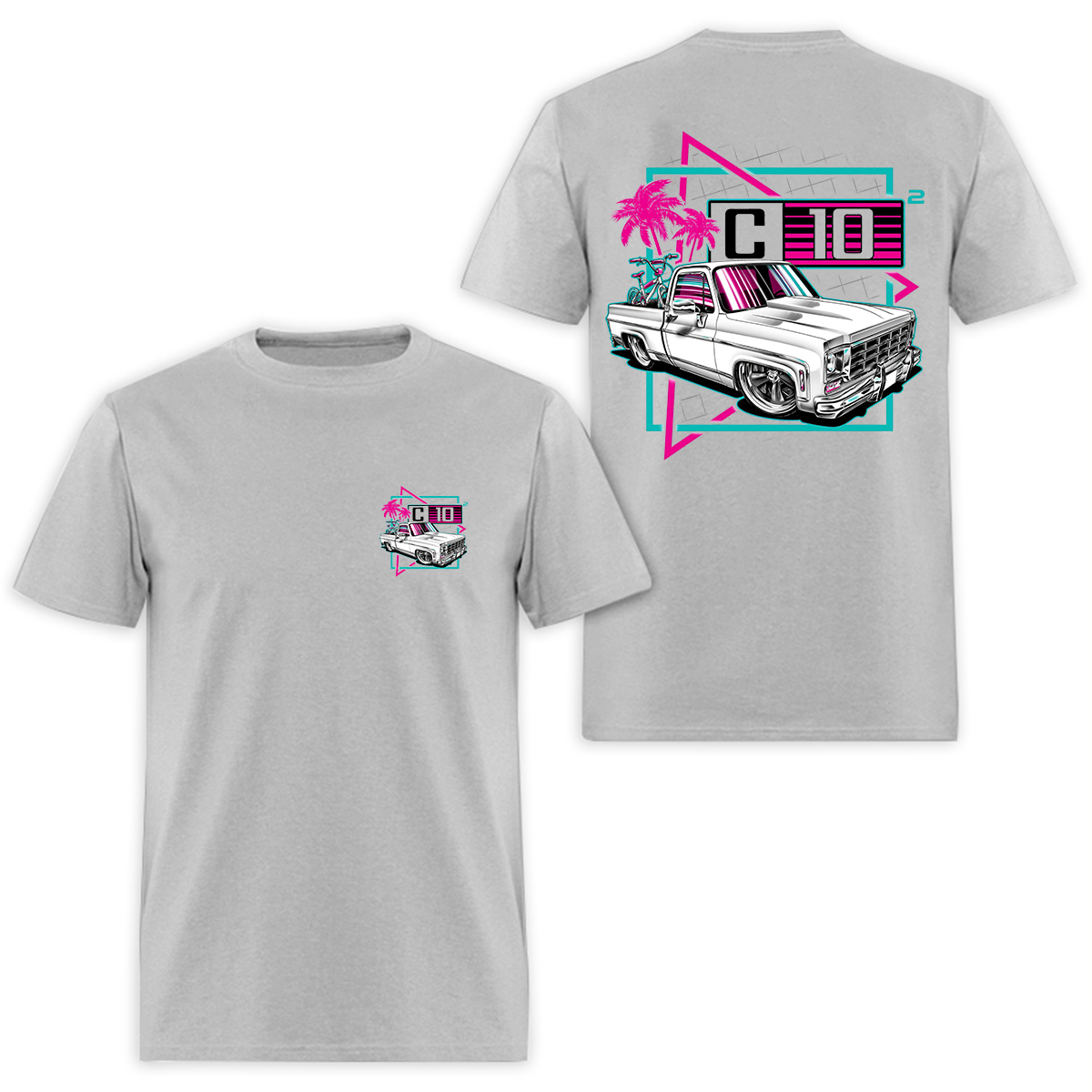 Chevrolet C10 Pickup Truck Printed Men's T-Shirt Image - 6