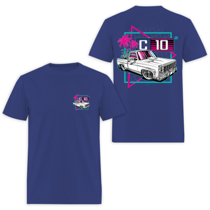 Chevrolet C10 Pickup Truck Printed Men's T-Shirt Image - 3