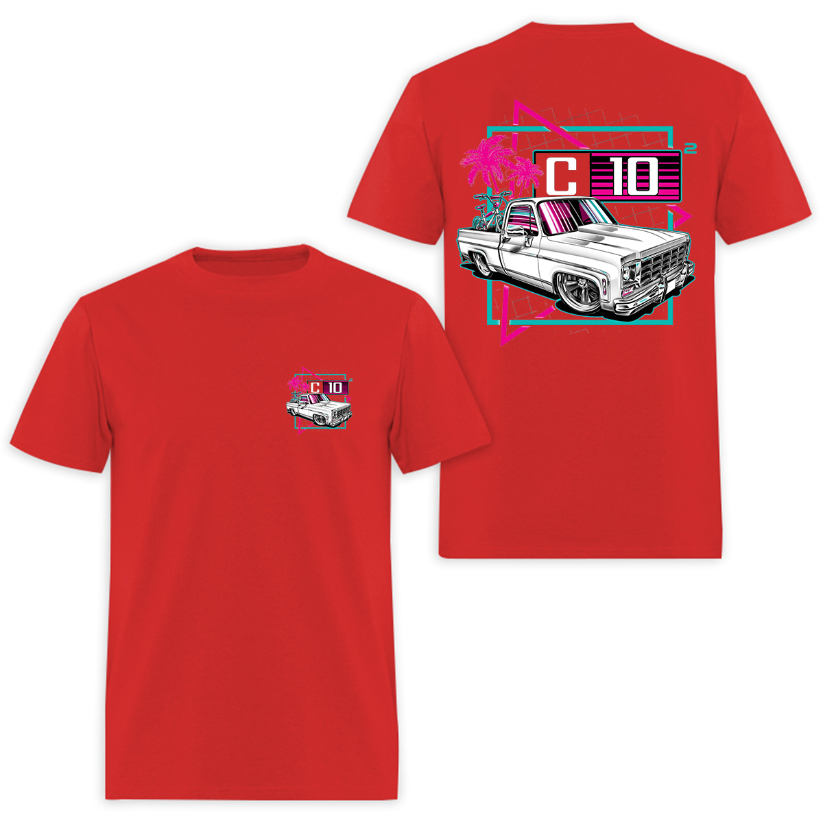 Chevrolet C10 Pickup Truck Printed Men's T-Shirt Image - 8