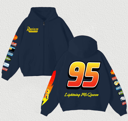Lightning McQueen 95 Printed Unisex Zipper Hoodie Image - 6