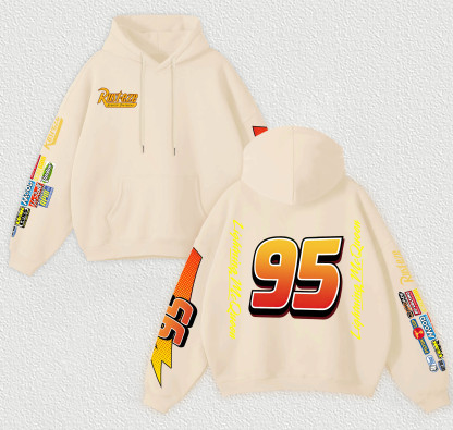 Lightning McQueen 95 Printed Fleece-lined Unisex Hoodie Image - 7
