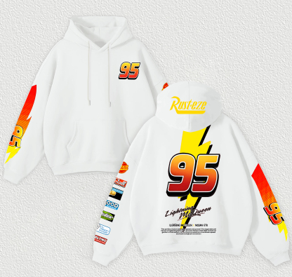 Lightning McQueen Printed Fleece-lined Unisex Hoodie Image - 3