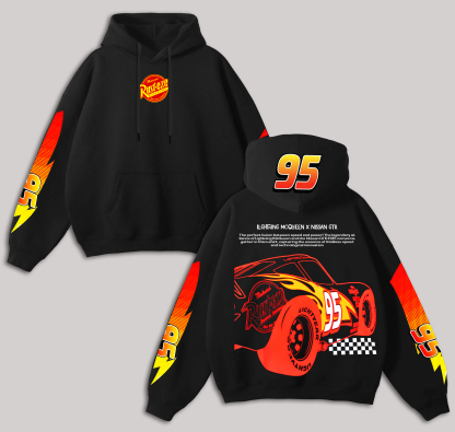 Lightning McQueen Printed Fleece-lined Unisex Hoodie Image - 3
