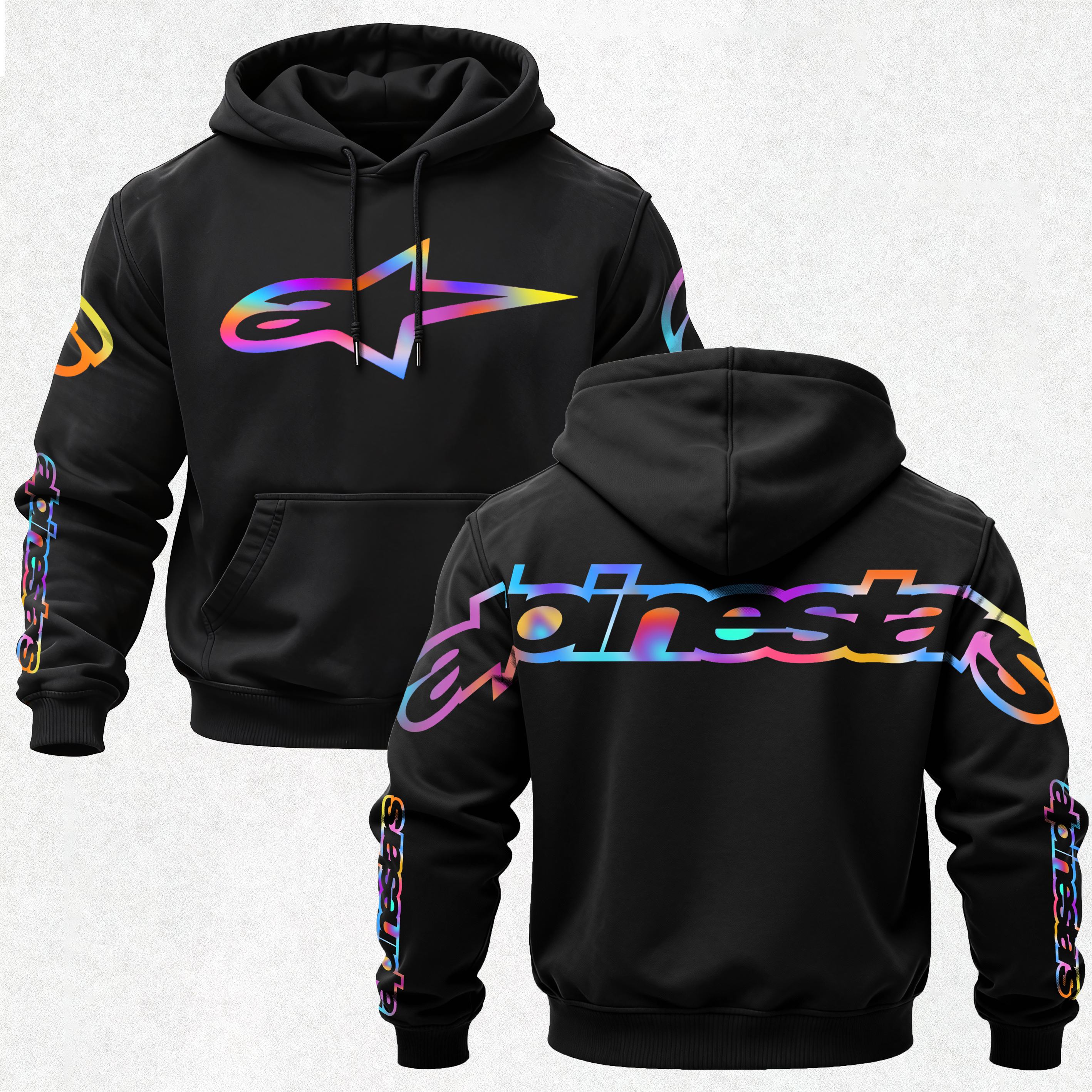 Alpinestars Vintage Printed Fleece-lined Unisex Hoodie Image - 1