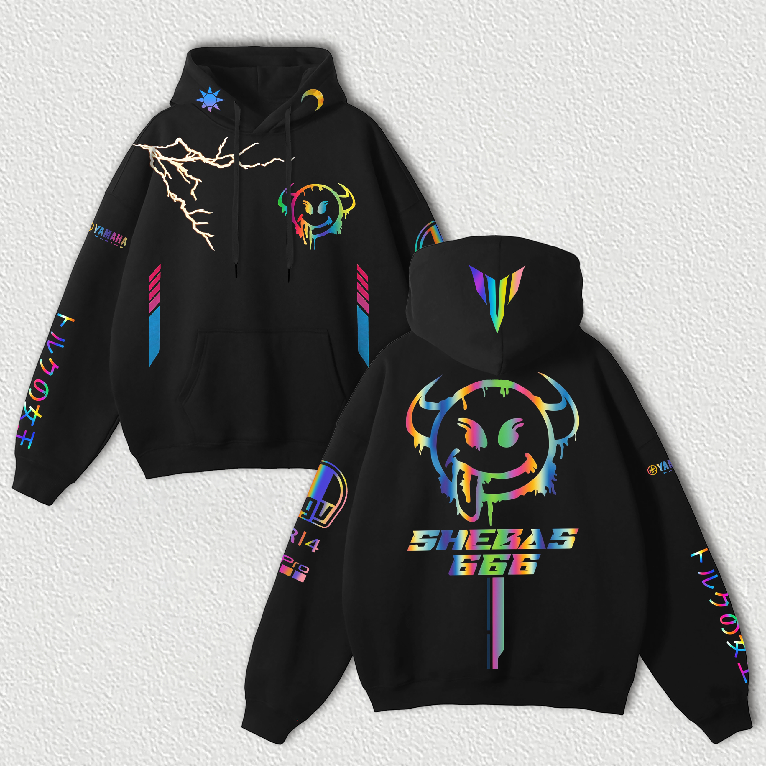 Yamaha Printed Fleece-lined Unisex Hoodie Image - 4