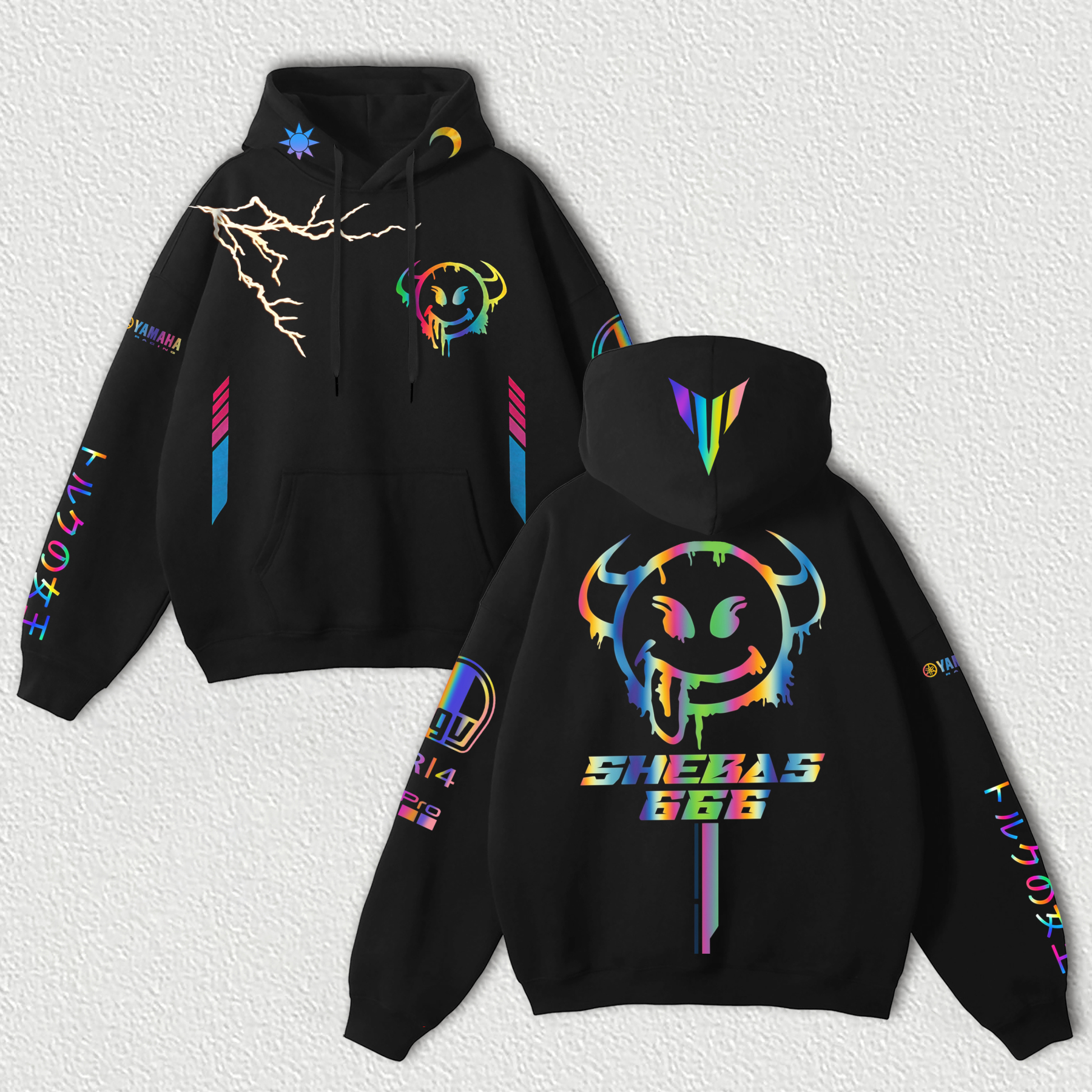 Yamaha Printed Fleece-lined Unisex Hoodie Image - 4