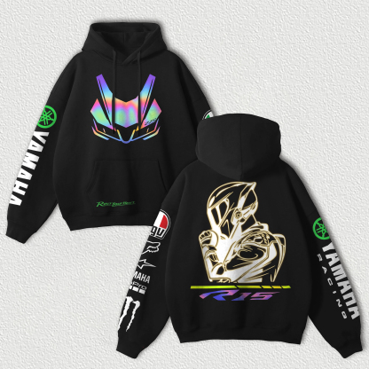 Yamaha R15 Printed Fleece-lined Unisex Hoodie Image - 4