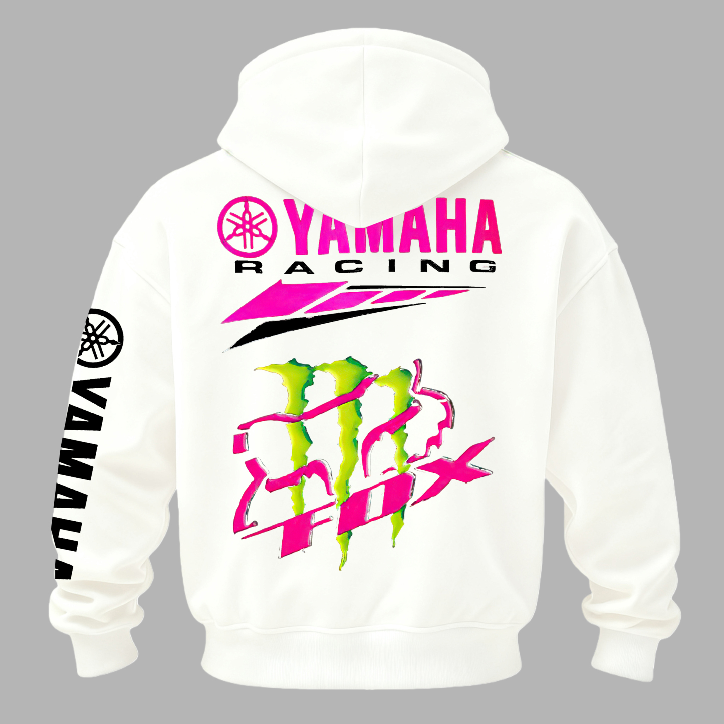 Yamaha Racing Printed Fleece-lined Unisex Hoodie Image - 6