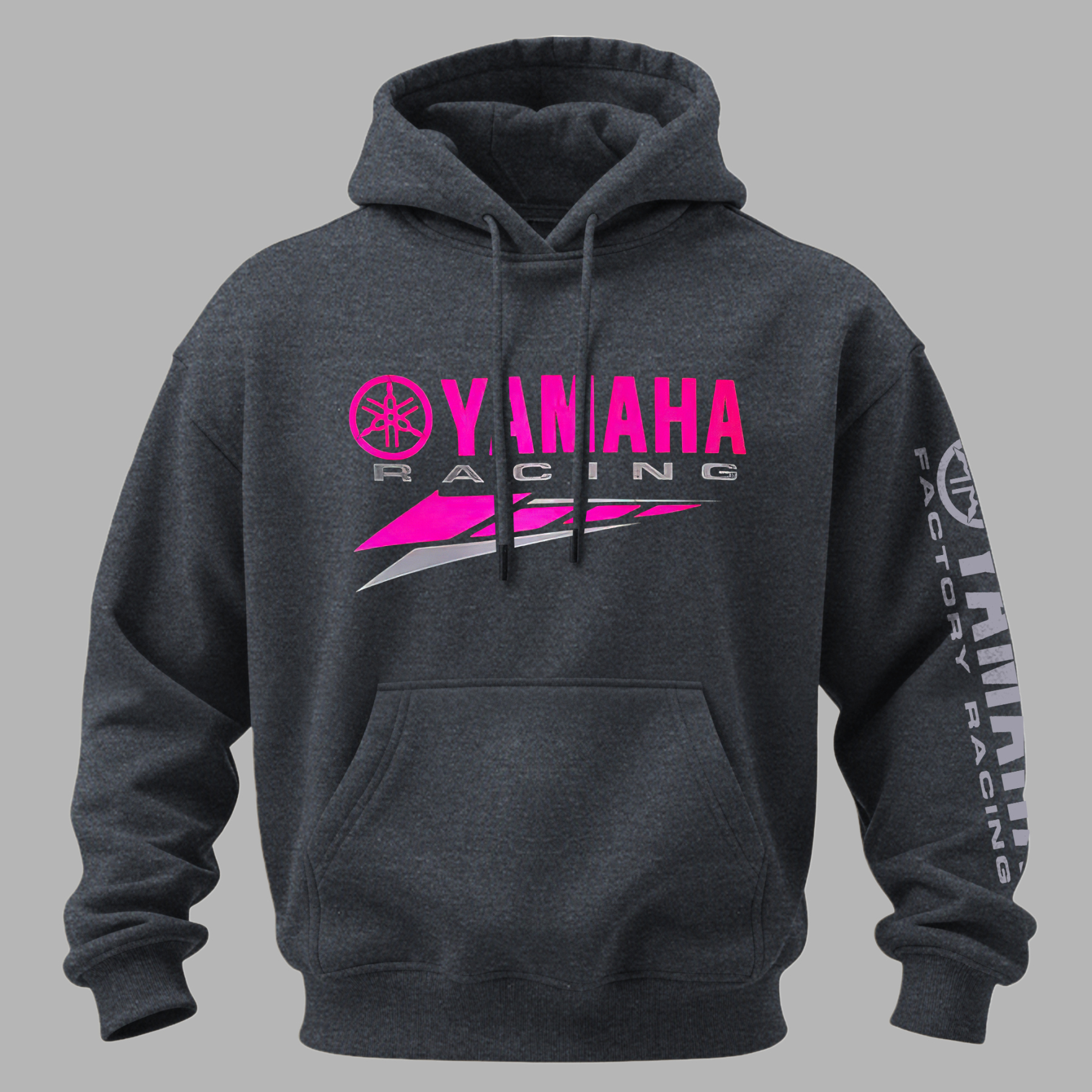 Yamaha Racing Printed Fleece-lined Unisex Hoodie Image - 7