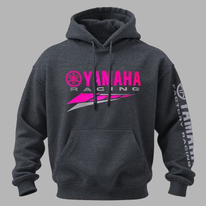 Yamaha Racing Printed Fleece-lined Unisex Hoodie Image - 7