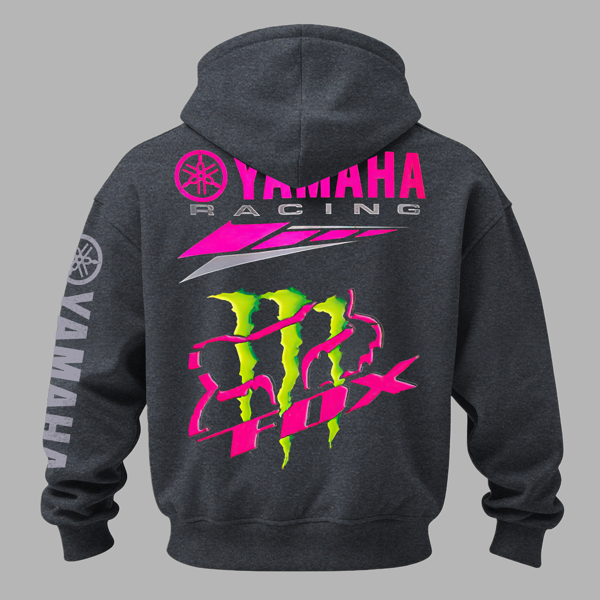 Yamaha Racing Printed Fleece-lined Unisex Hoodie Image - 8