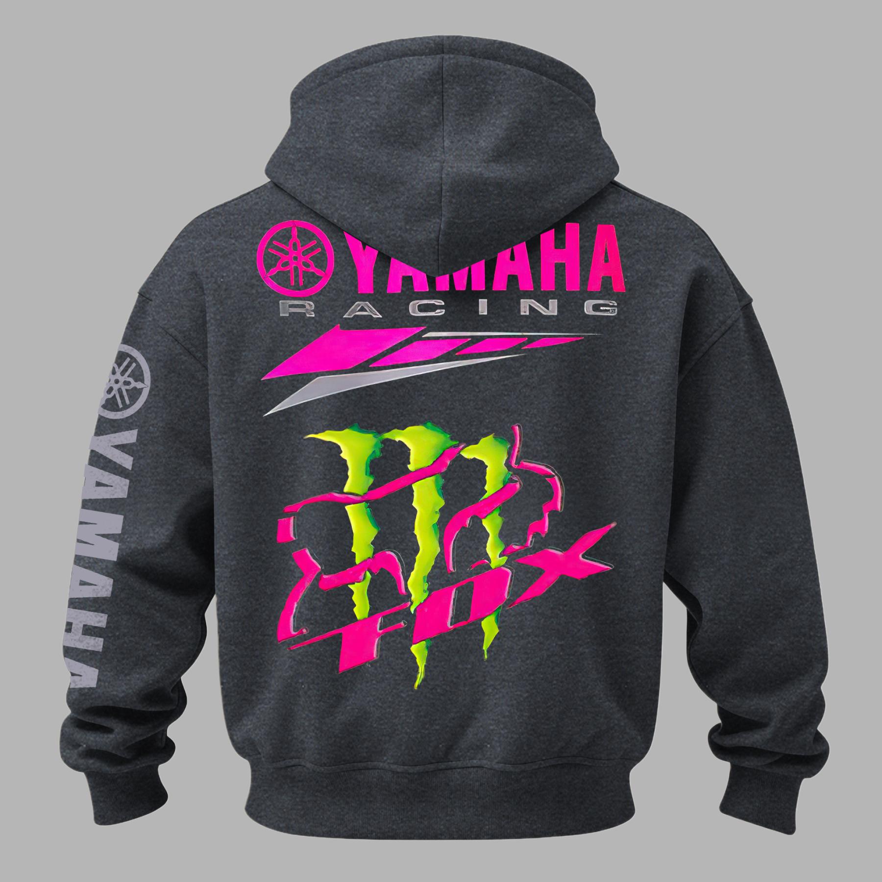 Yamaha Racing Printed Fleece-lined Unisex Hoodie Image - 8
