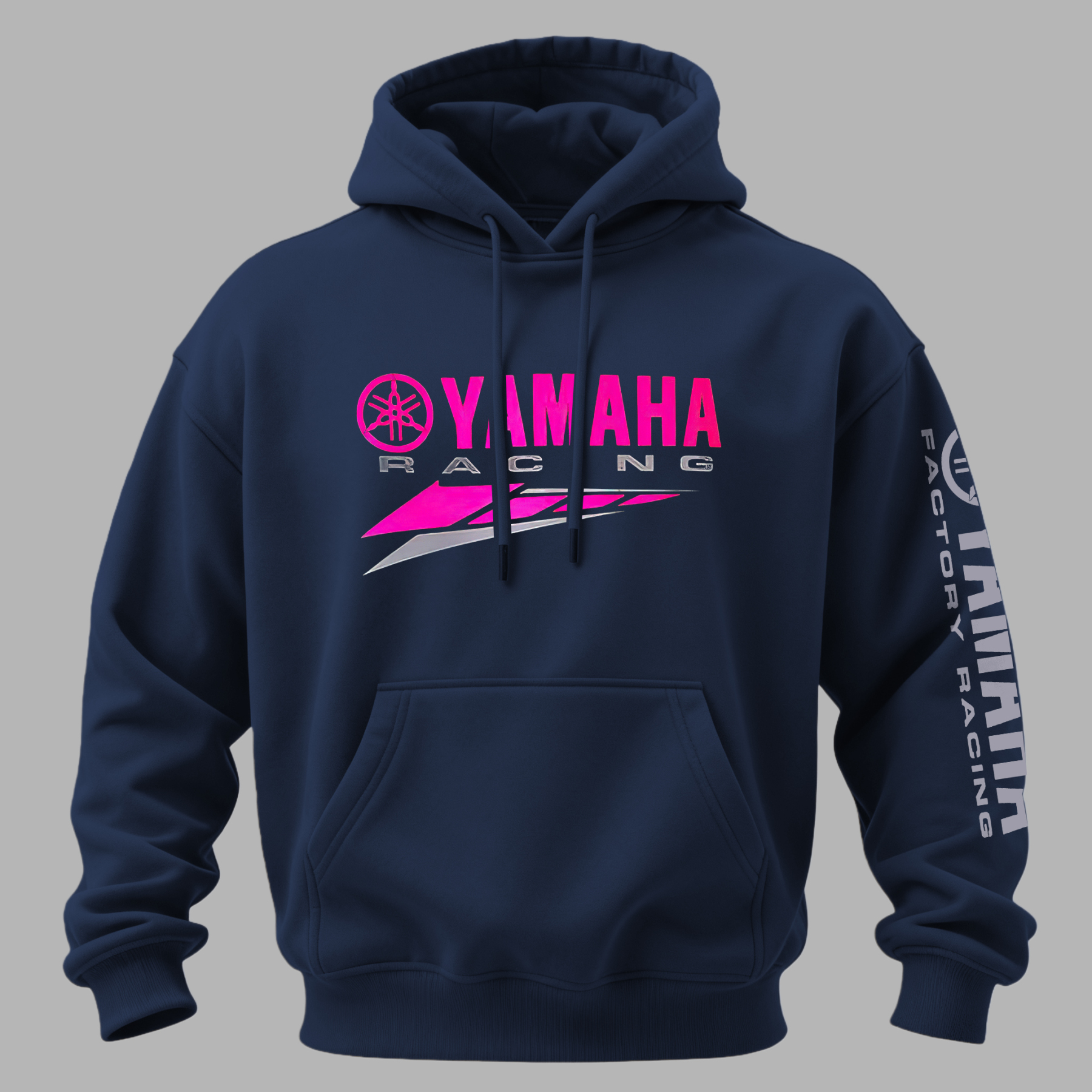 Yamaha Racing Printed Fleece-lined Unisex Hoodie Image - 9