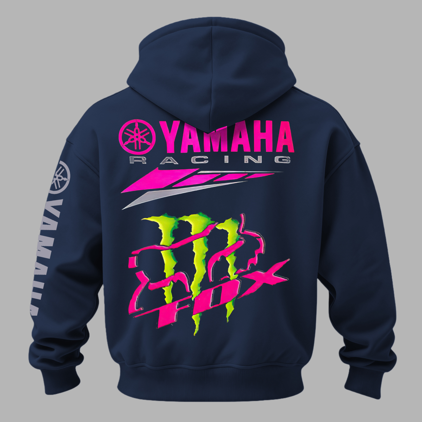 Yamaha Racing Printed Fleece-lined Unisex Hoodie Image - 10